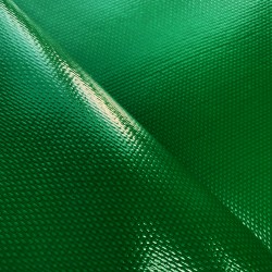 Ткань ПВХ 600 гр/м2 плотная, Зелёный (Ширина 150см), на отрез  в Камышине