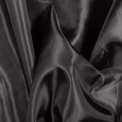 Ткань подкладочная Таффета 190Т, цвет Черный (на отрез)  в Камышине