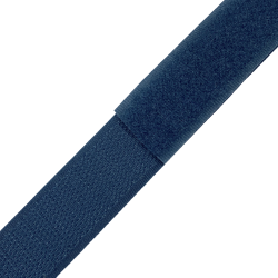 Контактная лента 25мм цвет Синий (велькро-липучка, на отрез)  в Камышине