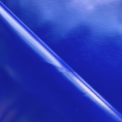 Тентовый материал ПВХ 450 гр/м2, Синий (Ширина 160см), на отрез  в Камышине, 450 г/м2, 799 руб
