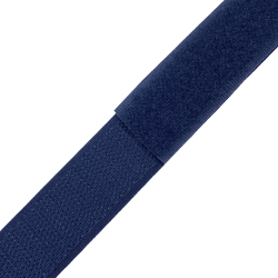 Контактная лента 25мм цвет Тёмно-Синий (Велькро-липучка), на отрез  в Камышине