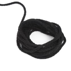 Шнур для одежды тип 2,  Чёрный (плетено-вязаный/полиэфир)  в Камышине