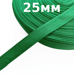 Лента-Стропа 25мм, цвет Зелёный (на отрез)  в Камышине